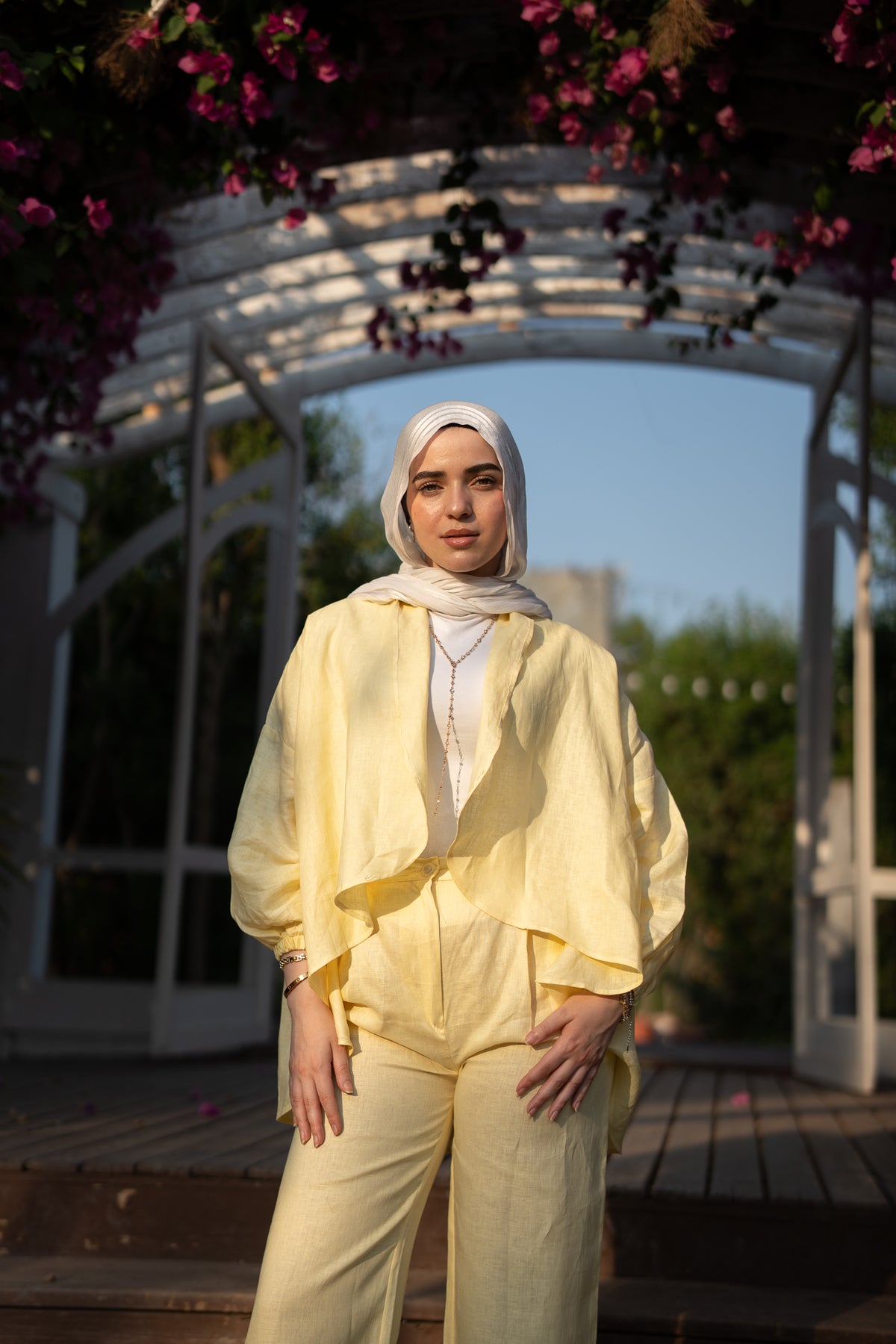Baby Yellow Linen Kimono