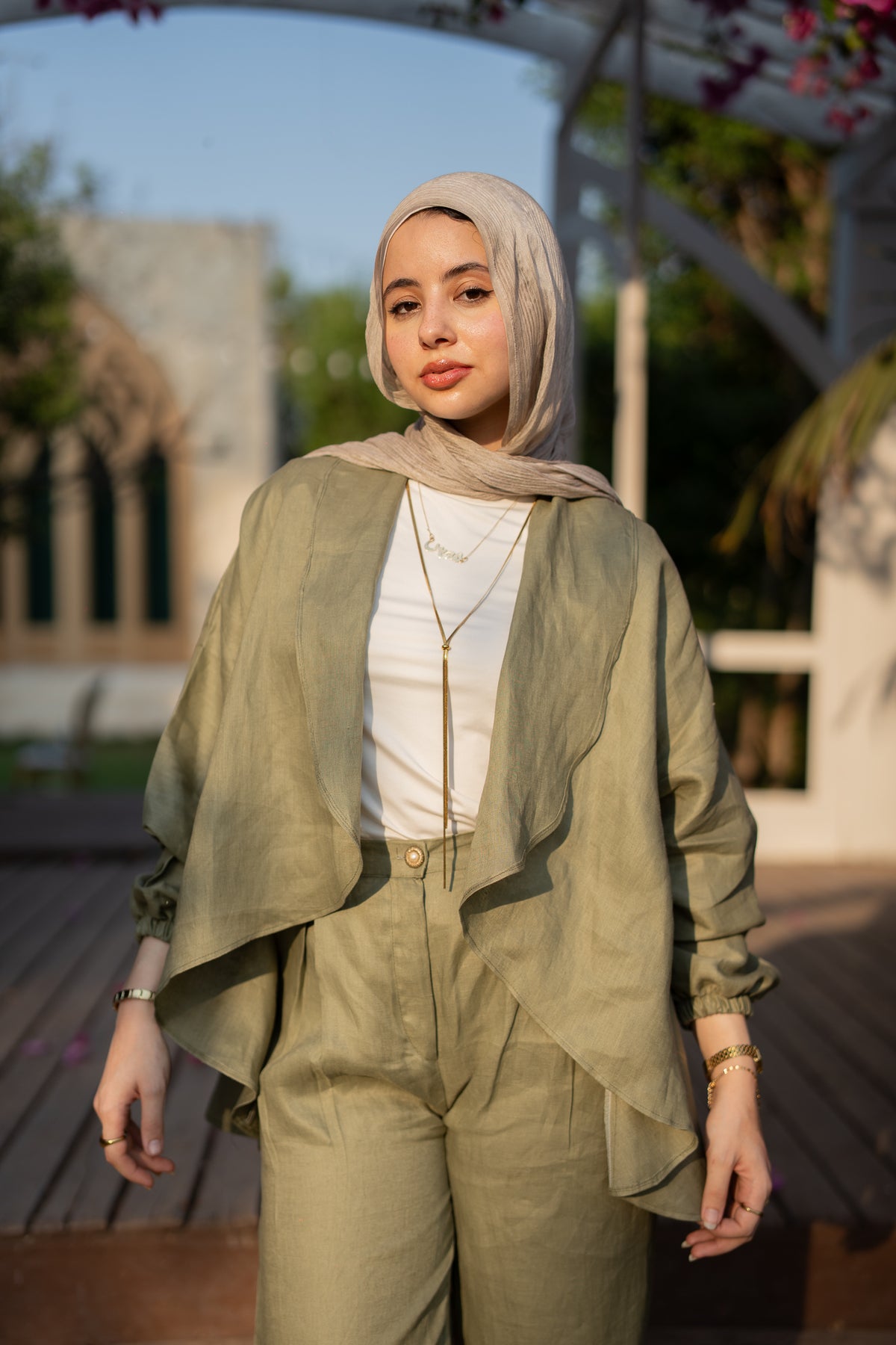 Olive Linen Kimono
