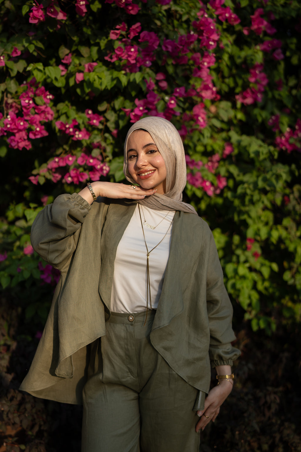 Olive Linen Kimono