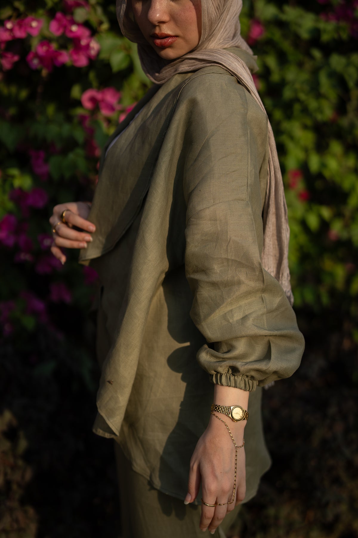 Olive Linen Kimono